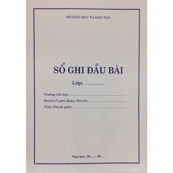 Sổ đầu bài
